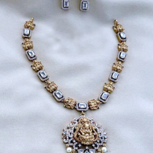 ROOPA ANTIQUE MULTI STONE LAKSHMI NECKLACE - Image 6