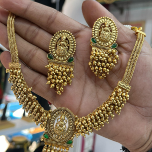ANTIQUE PREMIUM GOLD BEADS LAKSHMI NECKLACE - Image 5
