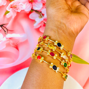 NAVARATNA BANGLES SET 2PCS - Image 1